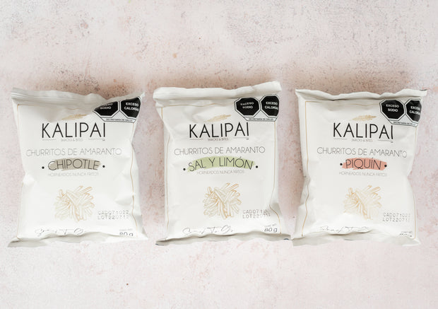 Kit de snacks saludables (chips, churritos y maíces)